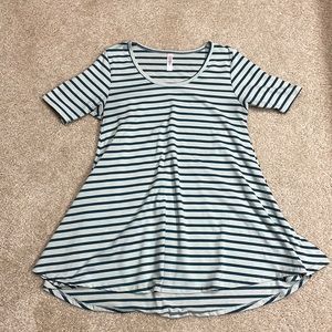 LulaRoe Striped Perfect T Swing Top